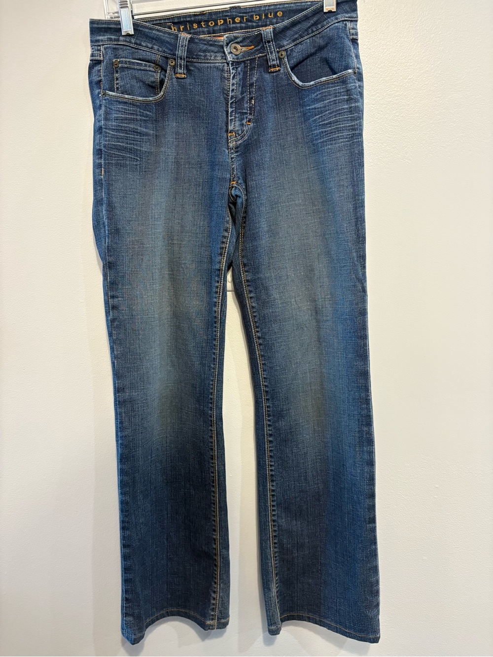 Christopher Blue Classic Bootcut Jeans - Medium Blue Wash Size 4